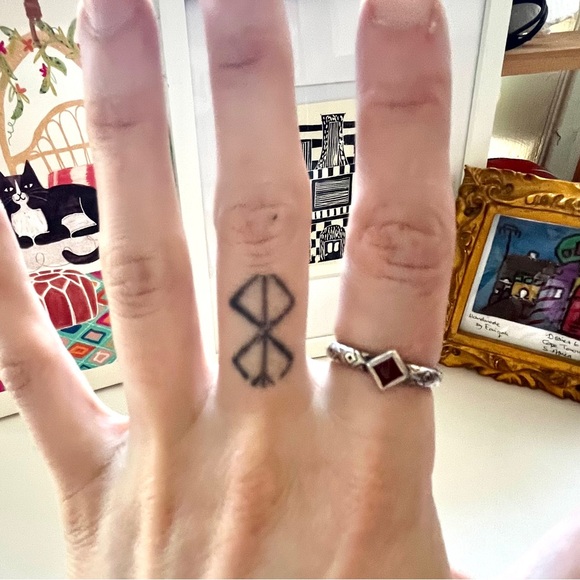 🌀Brighton 🎉rare vintage🎉 • silver abstract triangle ring with purple stone - Picture 12 of 13